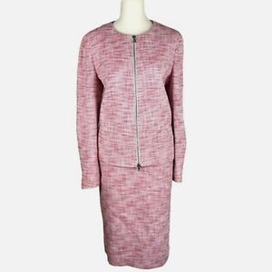 COPY - Anne Klein summer suit cerise and white weave EUC mismatched sizes!!!🤯😱